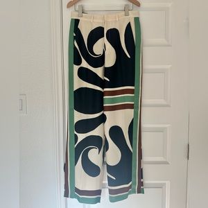 Zara printed satin pants size M